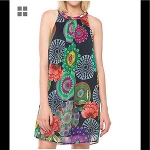 NWOT Desigual printed chiffon dress